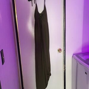 SHEIN Dark Olive Maxi Dress